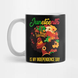 Juneteenth Black Queen Afro Women African American Graphic Mug